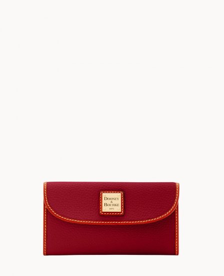 Dooney Pebble Grain Continental Clutch Wine ID-r5KTSXbj - Click Image to Close