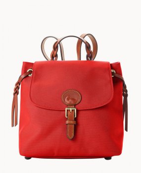 Dooney Nylon Flap Backpack Red ID-6pGdyTHe