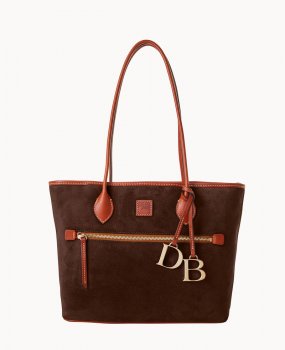 Dooney Suede Tote Brown Tmoro ID-eodfLPv8