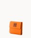 Dooney Pebble Grain Small Flap Credit Card Wallet Clementine ID-7UqBnZp3