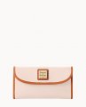 Dooney Wexford Leather Continental Clutch Blush ID-45Yt3DLO