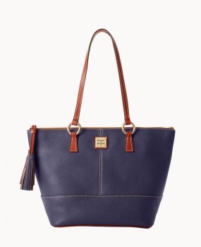 Dooney Pebble Grain Small Tobi Tote Midnight Blue ID-kFmSxhQE