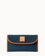 Dooney Wexford Leather Continental Clutch Midnight Blue ID-MAfoU0Yp