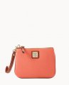 Dooney Pebble Grain Stadium Wristlet Coral ID-yPXOZ22j