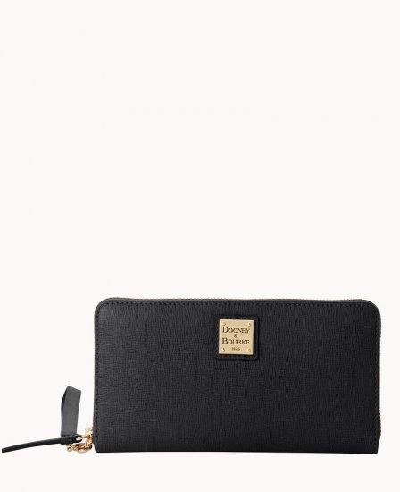 Dooney Saffiano Large Zip Around Wristlet Black ID-fvvMNlrq - Click Image to Close
