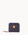 Dooney Gretta Small Zip Around Wallet Navy ID-OSL92VY9