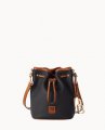 Dooney Pebble Grain Small Drawstring Black ID-mXxftiW9