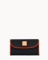 Dooney Pebble Grain Continental Clutch Black ID-BbBlLl05