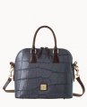 Dooney Denison Satchel Steel Blue ID-YG9WwAdc