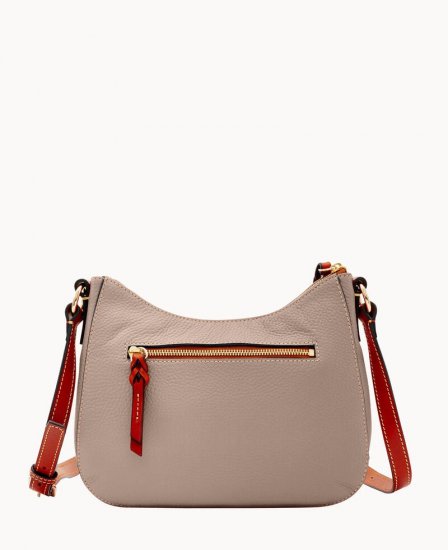 Dooney Pebble Grain Small Kiley Crossbody Taupe ID-7H24YAn7 - Click Image to Close