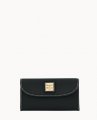 Dooney Pebble Grain Continental Clutch Black Black ID-gqwLI1yU