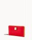 Dooney Pebble Grain Large Zip Around Wristlet Red ID-JavOPGUj