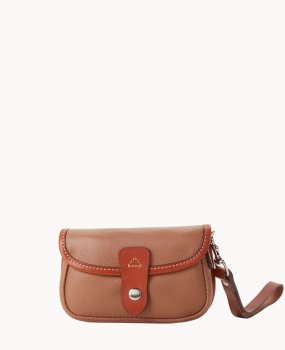 Dooney Oncour Twist Flap Wristlet Dark Taupe ID-1Zh9D6wX