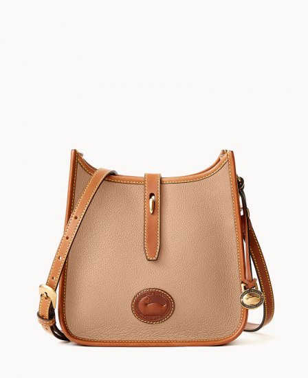 Dooney All Weather Leather 3.0 Crossbody 22 Taupe ID-4dordlGM - Click Image to Close