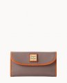 Dooney Wexford Leather Continental Clutch Taupe ID-ox98hr0O