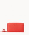 Dooney Henrys Large Zip Around Wristlet Persimmon ID-jXRknLKp