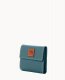 Dooney Pebble Grain Small Flap Credit Card Wallet Teal ID-xgZ39rFT