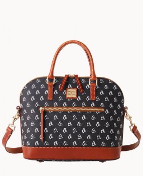 Dooney MLB Orioles Domed Zip Satchel ORIOLES ID-whKVEf9k