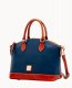 Dooney Pebble Grain Darcy Satchel Midnight Blue ID-GbyvrgYX