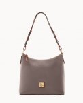 Dooney Pebble Grain Hobo Taupe ID-Z0EV8Akv