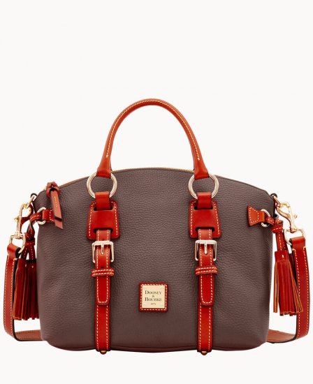 Dooney Pebble Grain Bristol Satchel Taupe ID-I0aYxVul - Click Image to Close