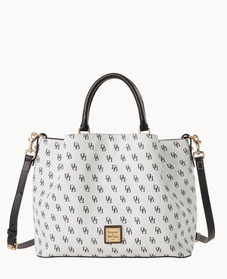 Dooney Gretta Brenna White Black ID-ncvFJ2iQ - Click Image to Close