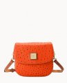 Dooney Ostrich Saddle Bag Geranium ID-Rdyj4Gi6