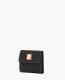 Dooney Pebble Grain Small Flap Credit Card Wallet Black ID-IFBrJKZ1