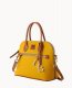 Dooney Pebble Grain Domed Satchel Mustard ID-1mZZBtnA