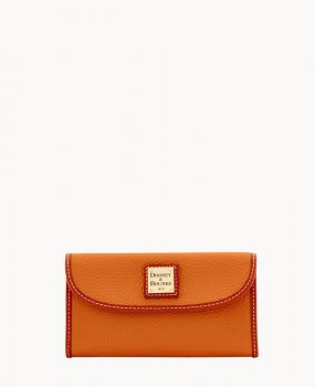 Dooney Pebble Grain Continental Clutch Plum Wine ID-1yAfXoMR