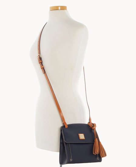 Dooney Wexford Leather Crossbody Midnight Blue ID-V1wejhWr - Click Image to Close