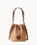 Dooney All Weather Leather 3.0 Mini Drawstring 17 Taupe ID-Bf7Awfn4