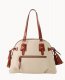 Dooney Pebble Grain Domed Satchel Bone ID-4BL2VNjs