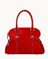 Dooney Florentine Domed Buckle Satchel Red ID-ocRnSmYz