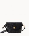 Dooney Ostrich Crossbody Saddle Bag Black ID-pf9o46yi