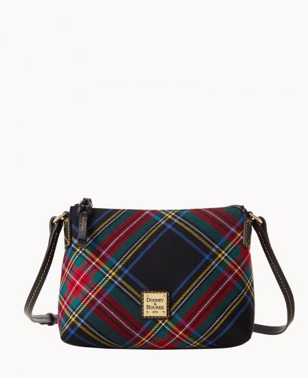 Dooney Tartan Crossbody Pouchette Black ID-4ReDtnRZ - Click Image to Close