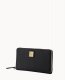 Dooney Saffiano Large Zip Around Wristlet Black ID-fvvMNlrq