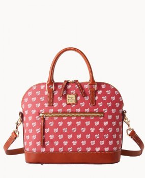 Dooney MLB Nationals Domed Zip Satchel NATIONALS ID-k3dqiSKz