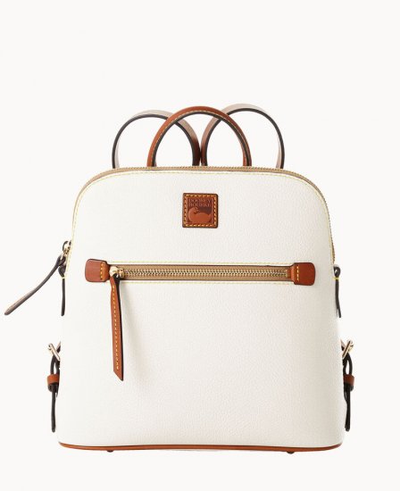 Dooney Pebble Grain Backpack White ID-gY5WsEJD - Click Image to Close