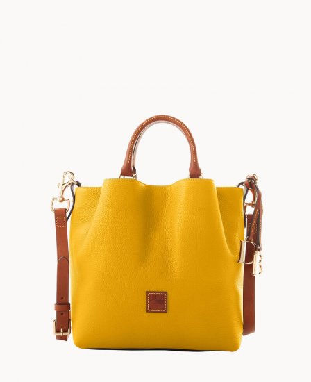 Dooney Pebble Grain Small Barlow Mustard ID-KqVF6QgI - Click Image to Close