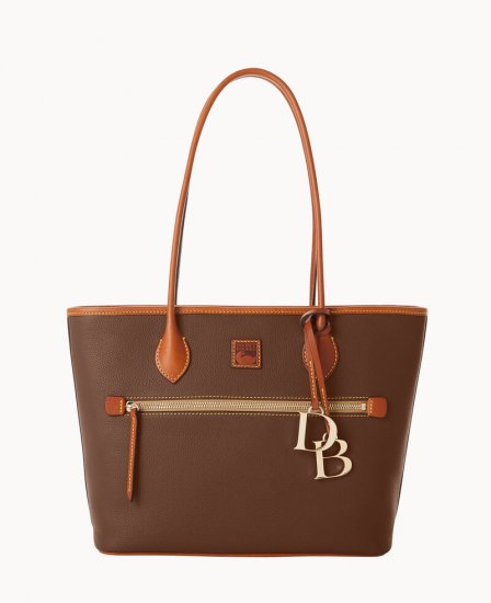 Dooney Pebble Grain Tote Bark ID-63tlAWMq - Click Image to Close