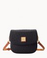 Dooney Ostrich Saddle Bag Black ID-c5RLs4B1
