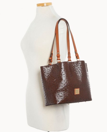 Dooney Ostrich Small Flynn Brown Tmoro ID-lM1txXcp - Click Image to Close
