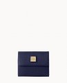 Dooney Saffiano Small Flap Credit Card Wallet Marine ID-6GPCoWoS