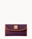 Dooney Wexford Leather Continental Clutch Plum Wine ID-ySiwigB6