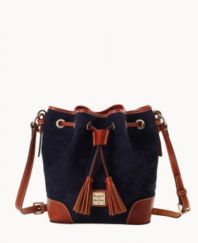 Dooney Suede Crossbody Drawstring Navy ID-aQWjXblN