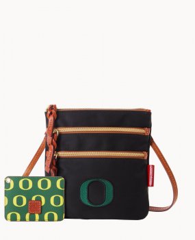 Dooney Collegiate Oregon N S Triple Zip w ID holder OREGON ID-Oxjpv5Zf