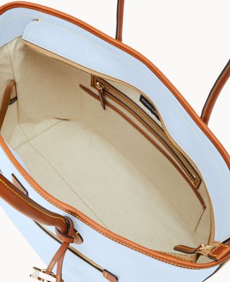 Dooney Pebble Grain Large Tote Glacier Blue ID-Bo1p0LkK - Click Image to Close