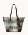 Dooney Houndstooth Career Tote Green ID-bHLKmWdm