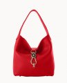 Dooney Pebble Grain Small Logo Lock Sac Red ID-Vksk6fO1